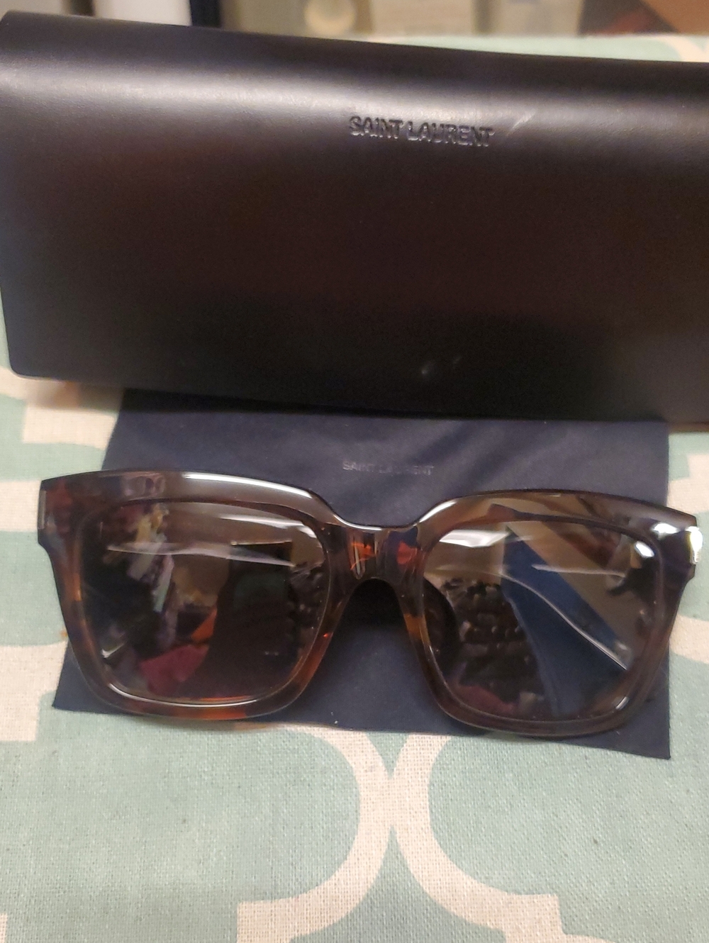 Ysl Oversized Tortoise shell Sunglasses